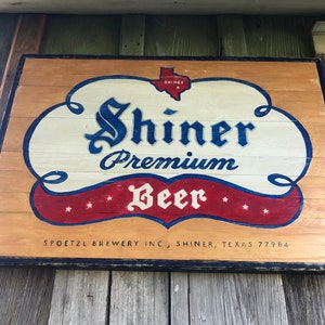 Vintage Shiner Bock Beer rustic sign