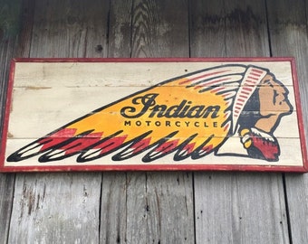 No Reserve: Illuminated Indian Motorcycle Sign for sale on