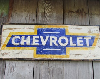Rustic Chevrolet Sign Chevy