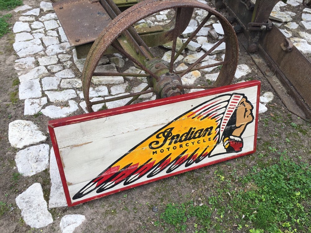 Vintage Indian Motorcycle Sign - Etsy