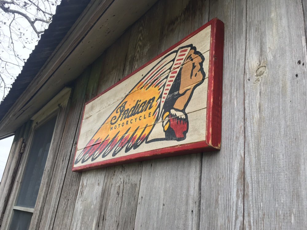 Vintage Indian Motorcycle Sign - Etsy