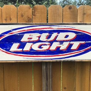 Rustic Bud light Beer sign Vintage