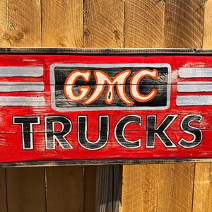 Rustic GMC Trucks Sign Chevy - Etsy
