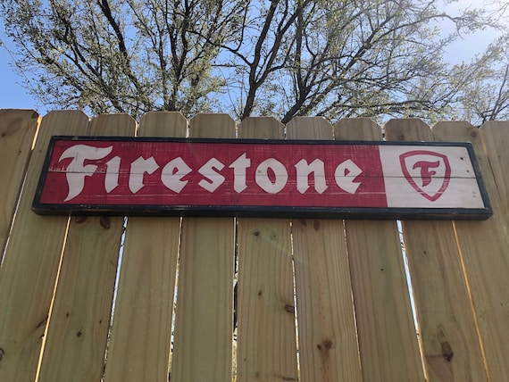 Rustic Firestone Tires Sign - Etsy