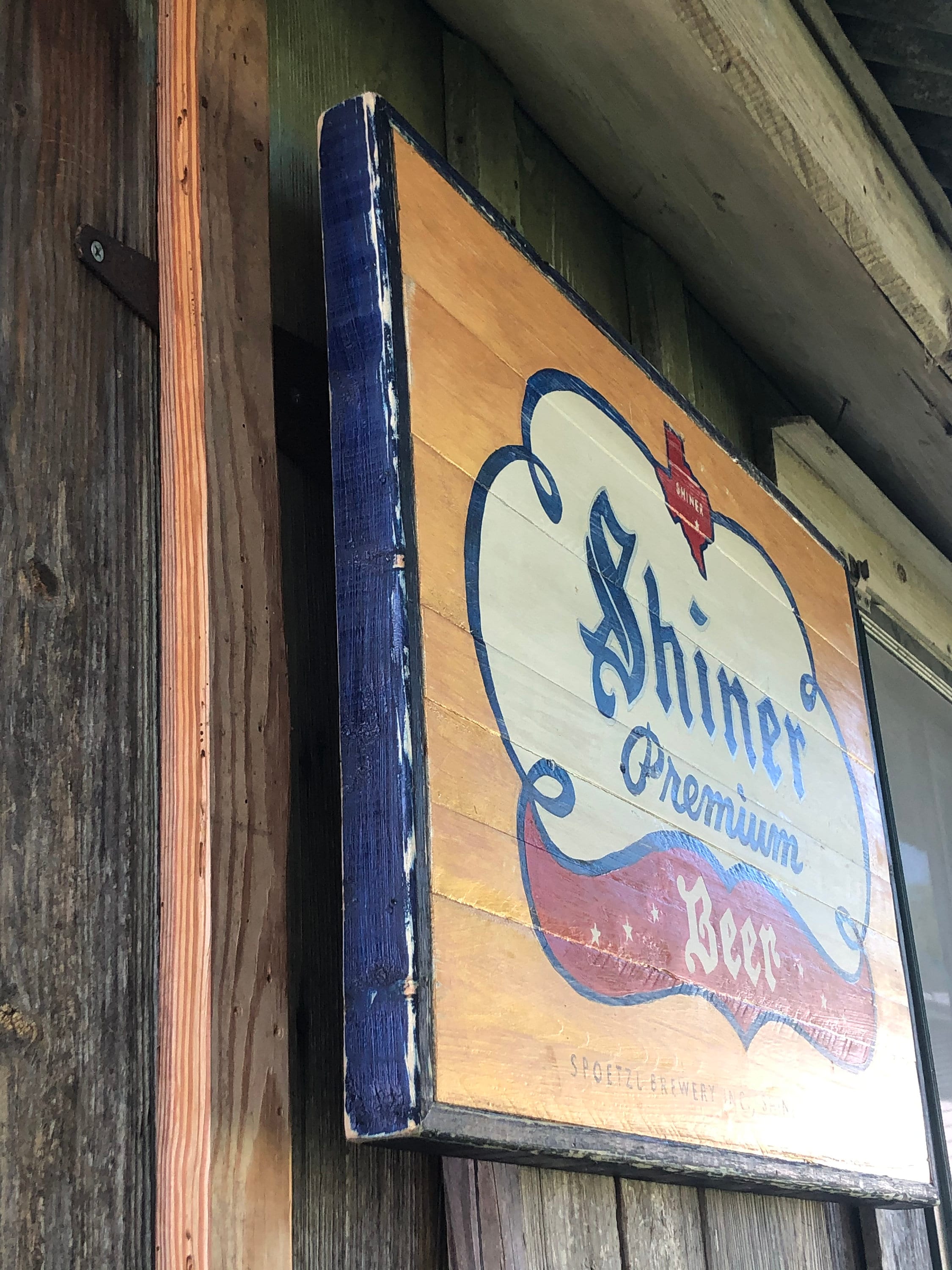 Shiner Bockクラフトビール看板縦長さ　79　横　49.5 Shiner Bock Beer 2-piece Hanging Cardboard Sign Shiner, Tx
