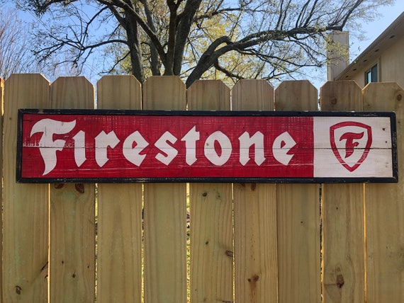 Rustic Firestone Tires Sign - Etsy