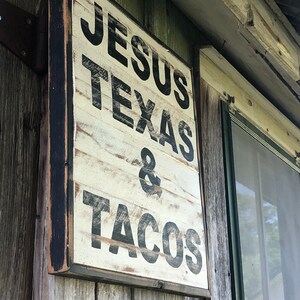 Rustic Taco Sign Rustic Farmhouse Jesus Texas & Tacos Sign - Etsy