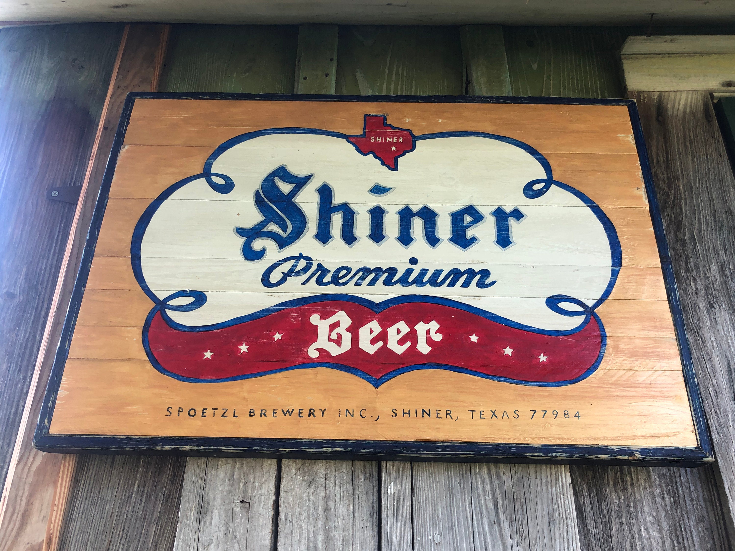 Shiner Bockクラフトビール看板縦長さ　79　横　49.5 SHINER BOCK BEER Spoetzl Brewery TEXAS PIG SIGN Man Cave Bar