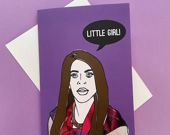 Liten flicka - Riktiga hemmafruar i Salt Lake City Mary Cosby inspirerad brev/hälsningskort/inbjudan | RHOSLC