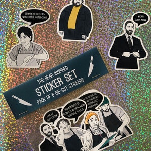 The Bear inspiriert Sticker Pack | Set aus 6 gestanzten TV-Aufklebern Bild 2