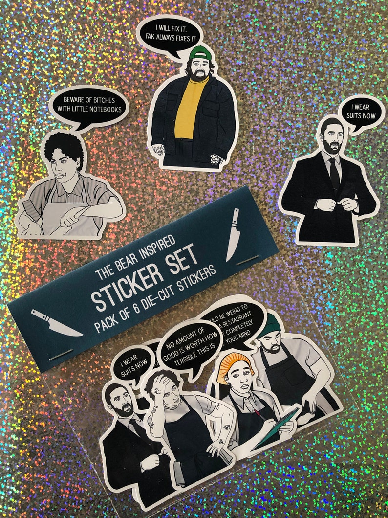 The Bear inspiriert Sticker Pack | Set aus 6 gestanzten TV-Aufklebern Bild 2