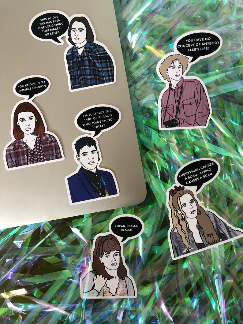 My So-called Life Inspired Sticker Pack | Set of 6 90s Tv Themed Die ...