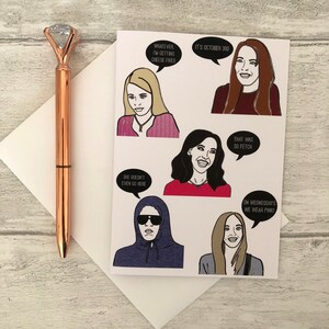 Mean Girls movie inspired greetings / friendship card / notecard