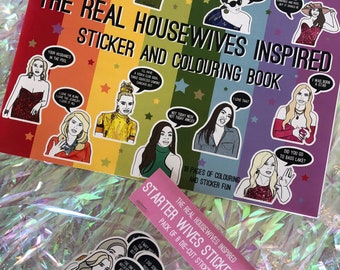 Real Housewives Colouring Book & Sticker Pack - Bravo TV Fan Gift
