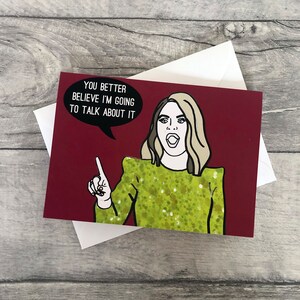 Talk about it- Echte Hausfrauen von Beverly Hills Lisa Rinna inspirierte Note/Grußkarte/Einladung | RHOBH