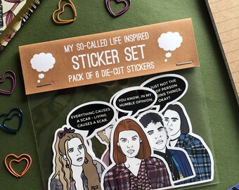 My So-Called Life inspired Sticker Pack | set of 6 90s tv themed die-cut stickers