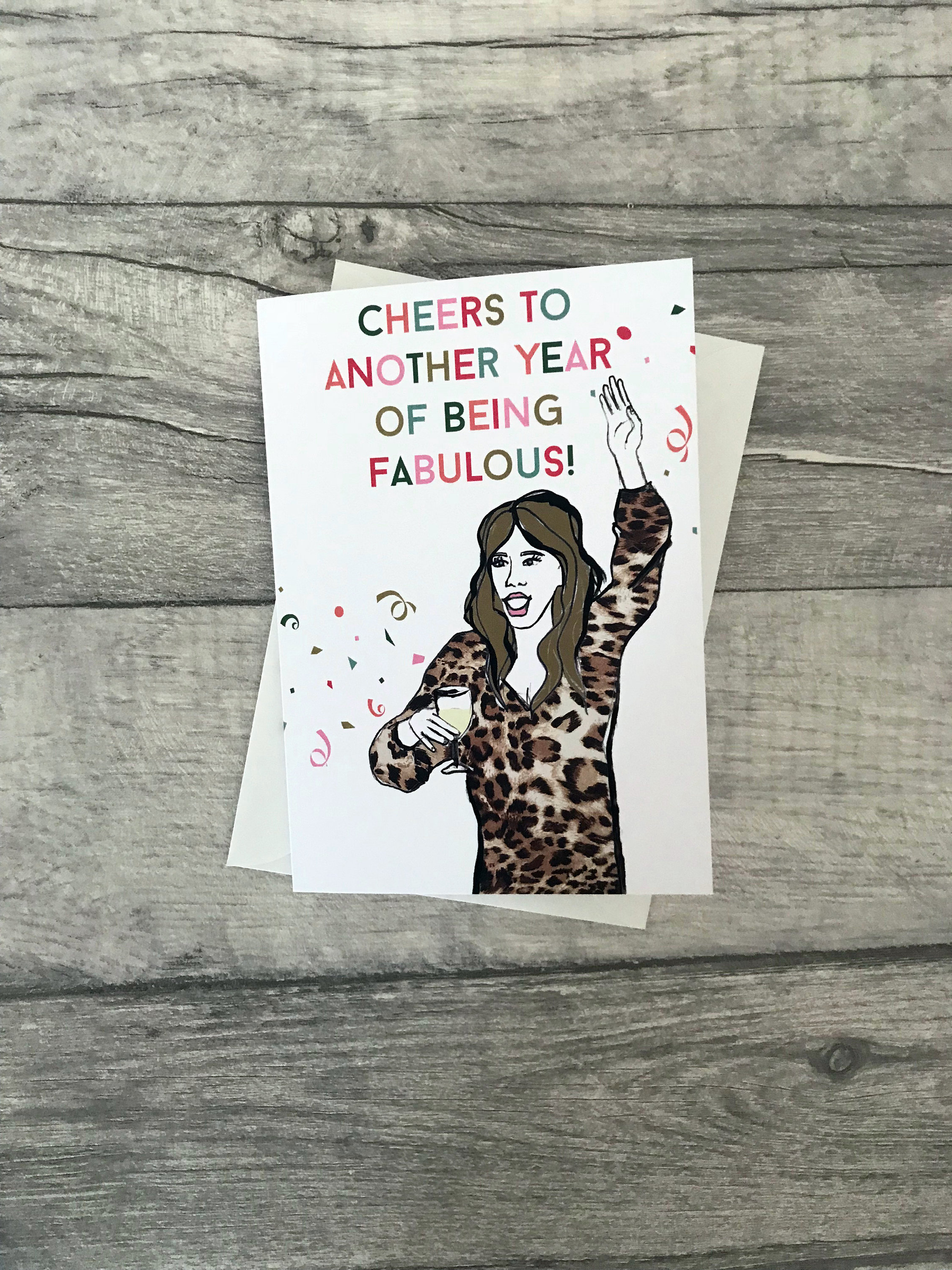 Cheers to another year of being fabulous fun colourful | Etsy