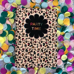 Leopard Print Party Time Karte | Einladungs-/Grußkarte