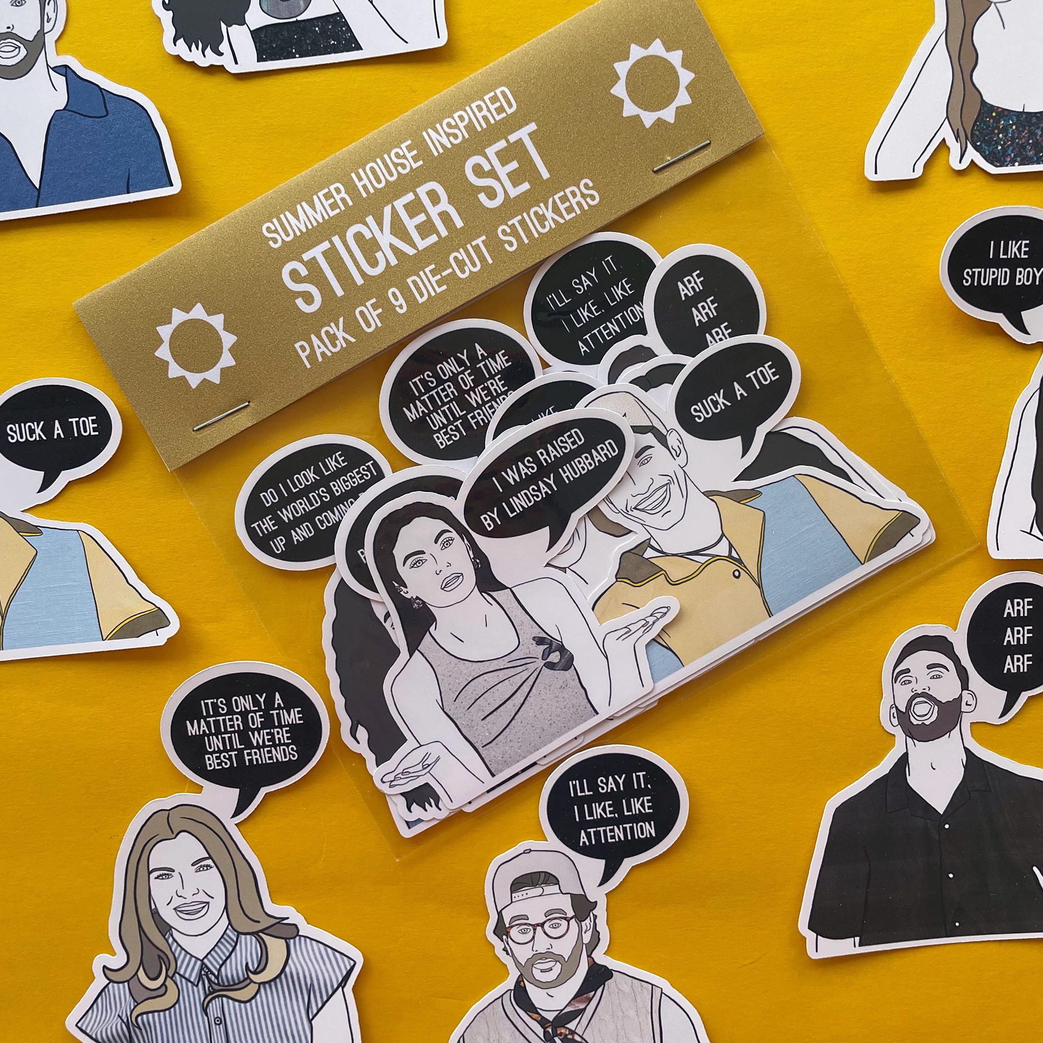 Summer House Sticker Pack: Von Realität TV inspirierte gestanzte Aufkleber