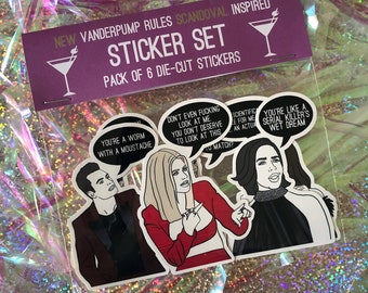 NEW Vanderpump Rules Scandoval inspired Sticker Pack | set of 6 reality tv themed die-cut stickers