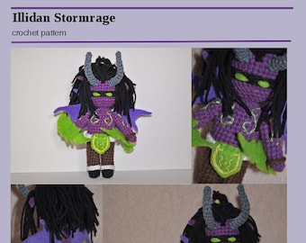 PDF pattern Dark Elf, Illidan, simple DIY, crochet pattern elf, amigurumi, toy gift for geek Pray for Ukraine war craft digital file support