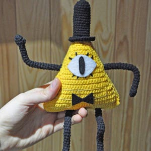 Pattern Yellow triangle, Evil triangle or just Bill, crochet PDF Pattern, Simple DIY amigurumi Cypher Pray for Ukraine digital file support image 3