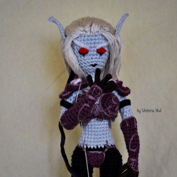 Dark Lady-speelgoed, amigurumi, koningin van de elfen, schaduwlanden, Lady Sylvanas actiespeelgoedfiguur beste cadeau ooit voor vader gamer vriend geek