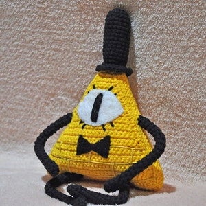 Evil triangle or just Bill toy, crochet plush amigurumi, gift for geek, kids room decor, friendship day