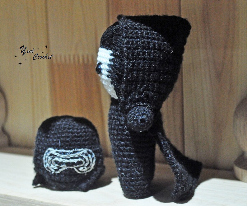 Kylo crochet amigurumi toy, dad from daughter gift, geek, room decor for fans, space warrior, may the force be with you image 5