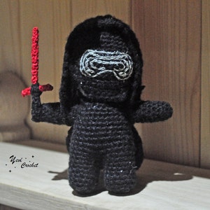 Kylo crochet amigurumi toy, dad from daughter gift, geek, room decor for fans, space warrior, may the force be with you image 2