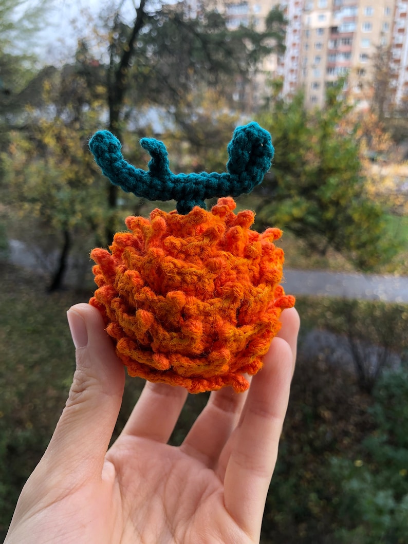 Anime fantasy devil fruit crochet kawaii toy fire Christmas tree toy image 1