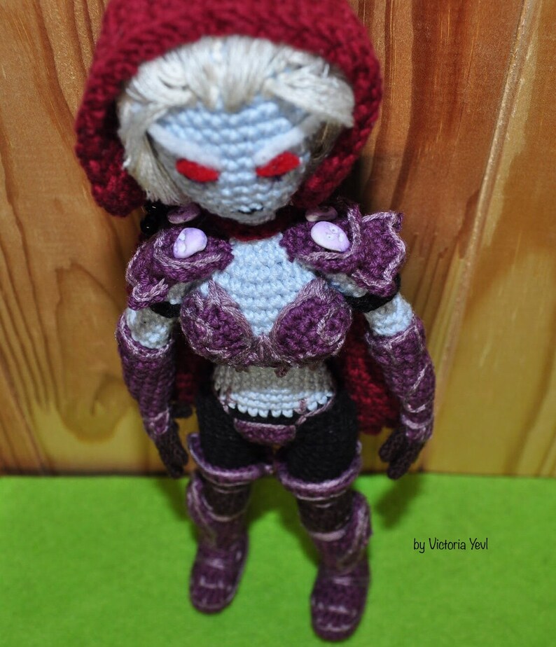 Dark Lady toy, amigurumi, Queen of the elfs, shadow lands, Lady Sylvanas action toy figure best gift ever for dad gamer friend geek image 3