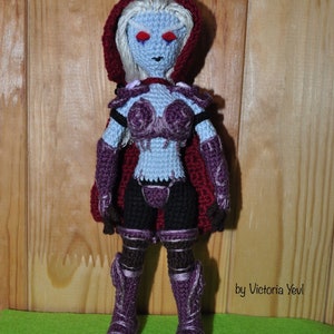 Dark Lady toy, amigurumi, Queen of the elfs, shadow lands, Lady Sylvanas action toy figure best gift ever for dad gamer friend geek image 5