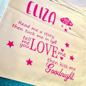 Personalized Reading Cushion Cover: Kids Book Pocket, Nursery Decor bild 10
