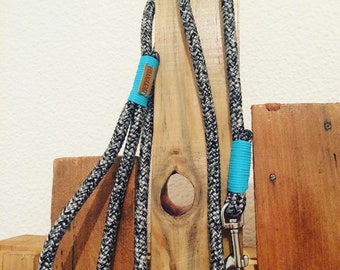 Type of Paracord dog leash Grey silver and black / PPM Cord dog leash / Rope dog lead /Dog accessories /Leash for large dog / Dog gear