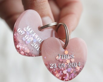 Resin dog tag - Heart