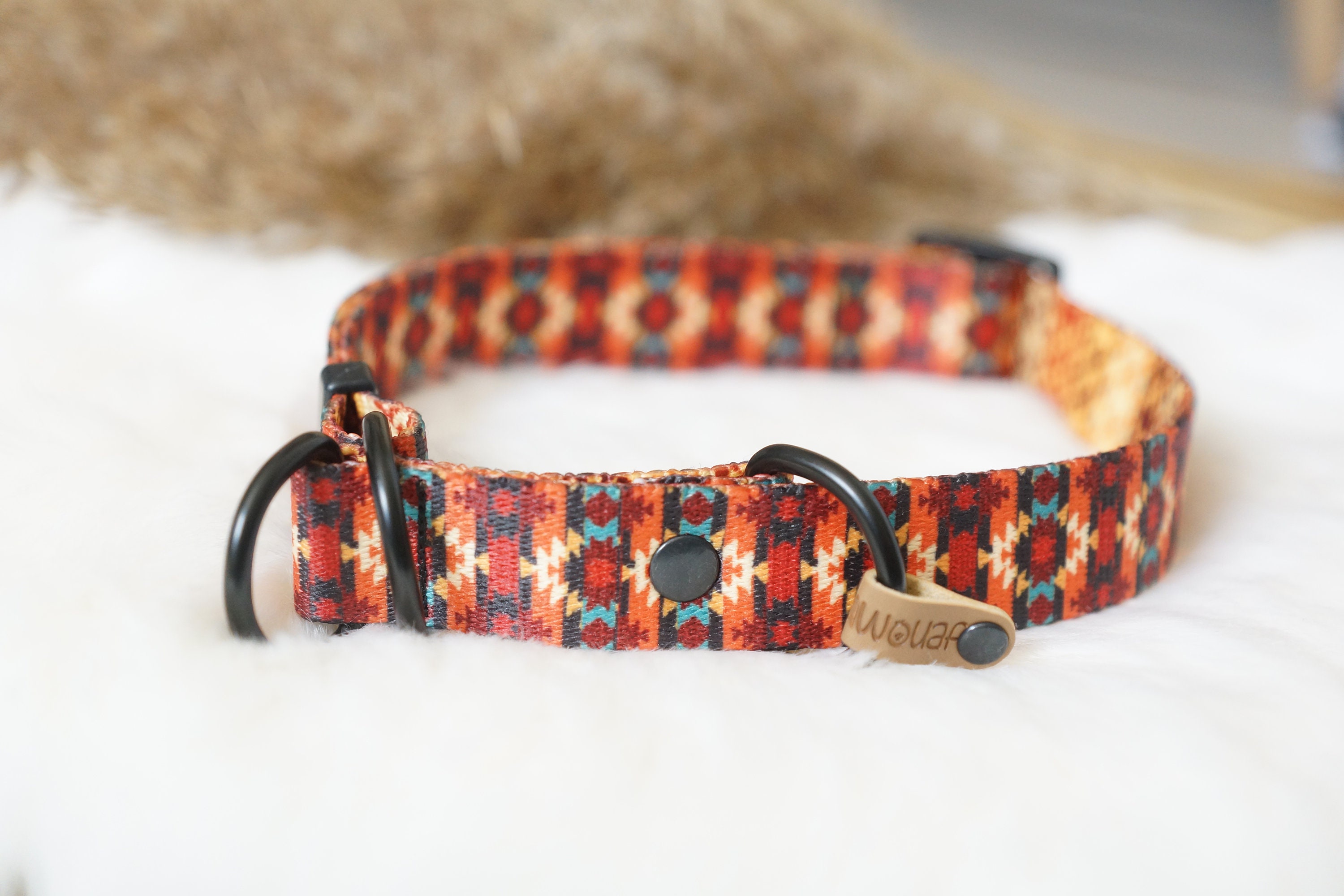Collier Chien Réglable Aztèque Rouge Orange Jaune