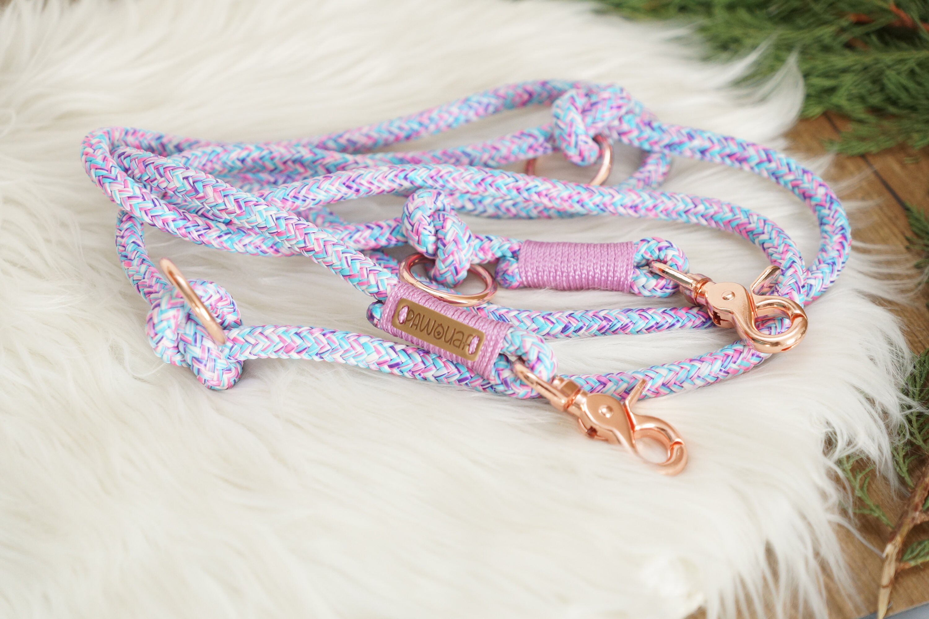 Laisse Pour Chien en Corde/Rose et Violet Laisse Paracorde Ppm Dog Leash Escalade/ Accessoires Fourn