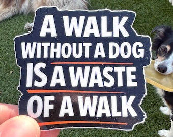 Dog Walking Sticker: Decal for Pet Lovers and Dog Walkers