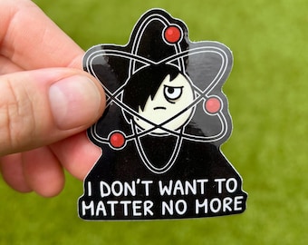 Adesivo Emo Chemistry: divertente gioco di parole sulla scienza, design Goth Atom