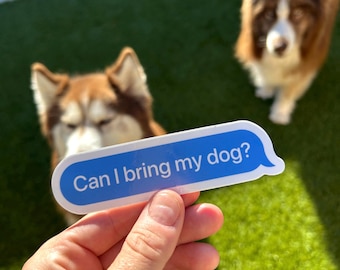 Adesivo divertente per amanti dei cani: posso portare il mio cane in vinile?