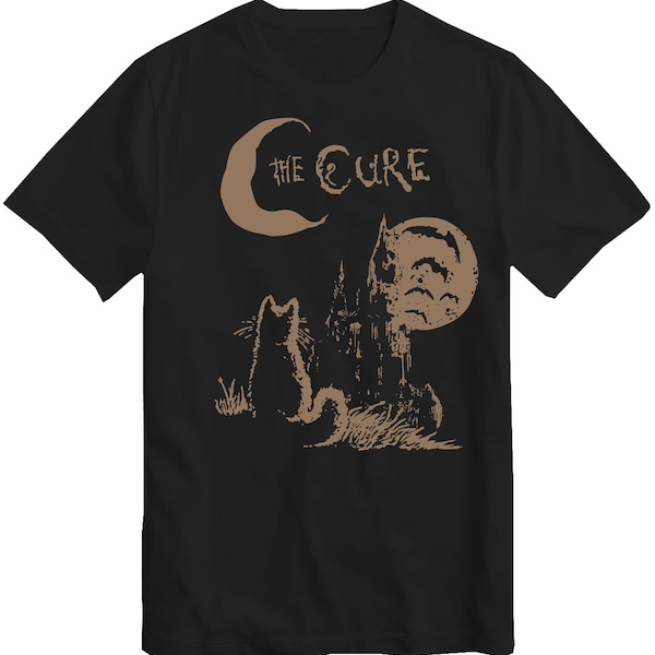 The Cure Cat T-Shirt 90s Alt Indie Rock Unisex T Shirt Cat Lover Gift Tee Top