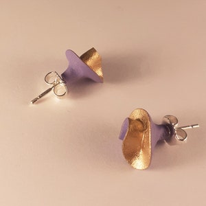 Earrings Lilas and gold Synergy