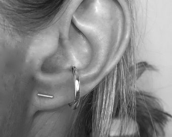 Ear Cuff for Conch, Lower Lobe, no piercing, sterling silver, simple