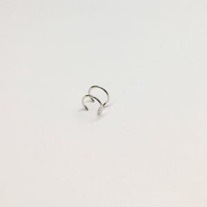 XS Sterling Silver Ear Cuff. No piercing. Minimal, contemporary, simple, urban, stylish, to wear on upper cartilage