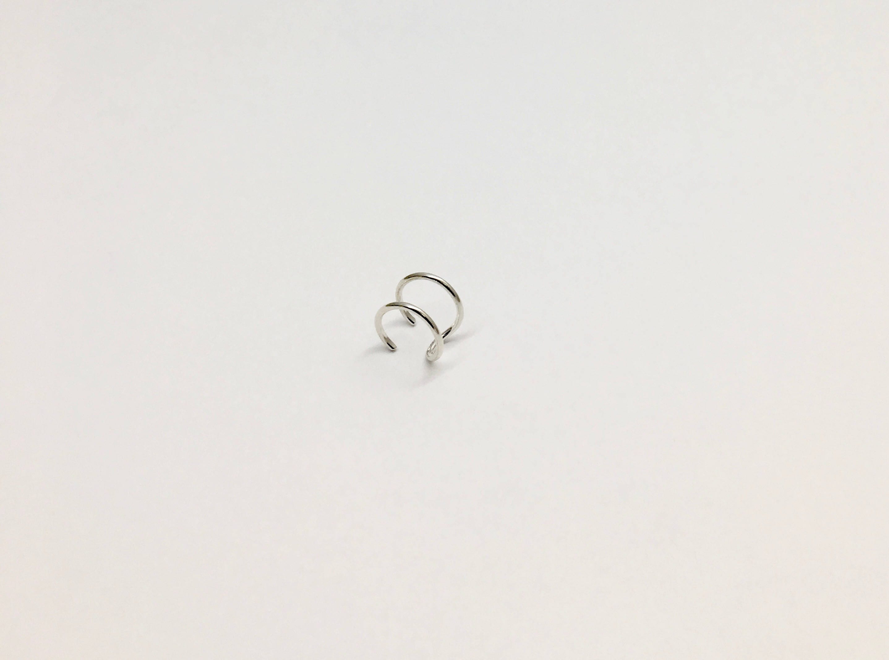 XS Sterling Silver Ear Cuff. No piercing. Minimal, contemporary, simp…