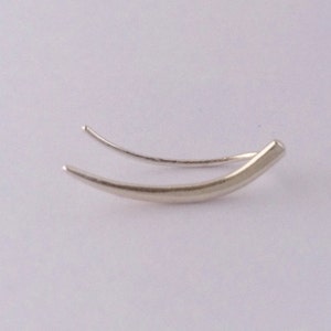 Individual Slice ear climber, earring, sterling silver, Minimal, Contemporary, Modern, image 2