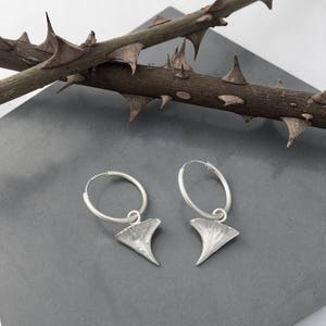 Urban Bloom rose thorn hoops, pierced