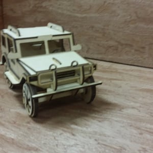 Laser Cut Wooden Model Kit Jeep Ages 8+. Customization available! FREE US SHIPPING!