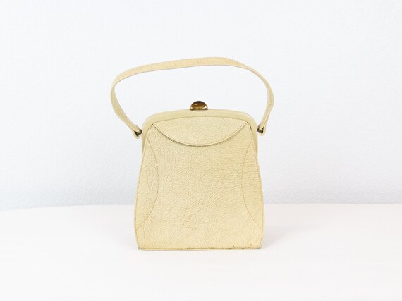 50s 60s Vintage A. Banner Ivory Handbag / Vintage